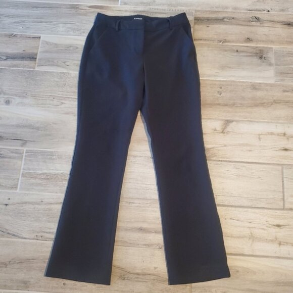 Express Black Mid Rise Columnist Boot Trousers Work Pants 4S Womens Business - Picture 1 of 7